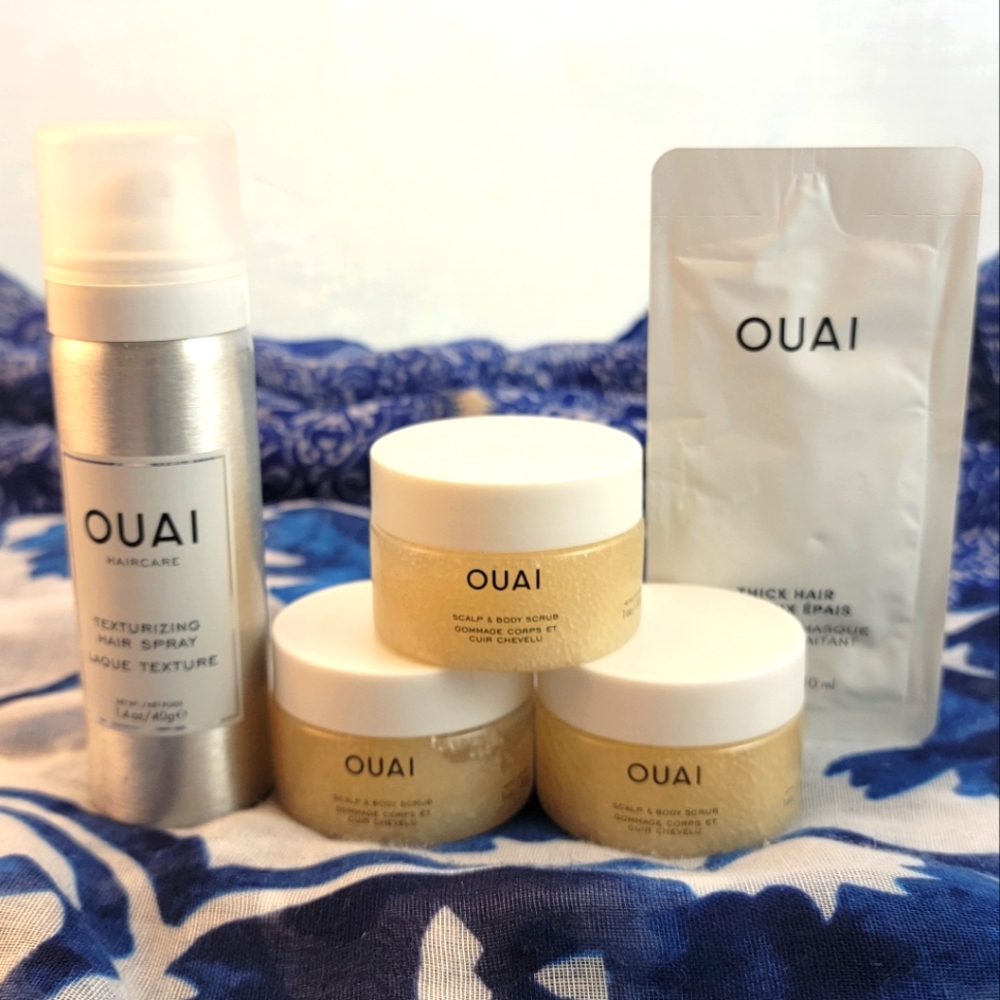 SOLD Ouai Texturizing Hairspray and Scalp Scrub bundle